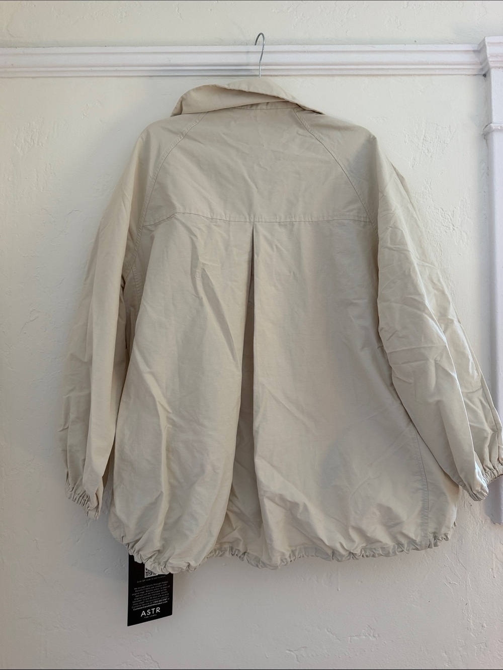 ASTR Neutral Beige Utility Jacket with Drawcord Hem - Picture 7 of 7